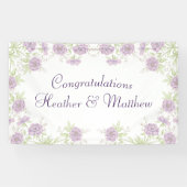 Lavender Purple Rose Wedding Banner (Horizontal)