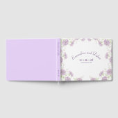 Lavender Purple Rose Wedding Gästebuch (Voll)