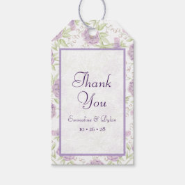 Lavender Purple Rose Wedding Geschenkanhänger