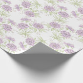 Lavender Purple Rose Wedding Geschenkpapier (Ecke)