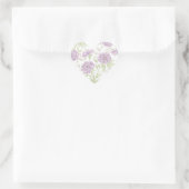 Lavender Purple Rose Wedding Herz-Aufkleber (Tasche)