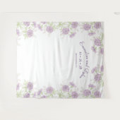 Lavender Purple Rose Wedding Photo Backdrop Wandteppich (Vorderseite (Horizontal))