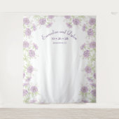 Lavender Purple Rose Wedding Photo Backdrop Wandteppich (Vorderseite)