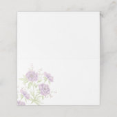 Lavender Purple Rose Wedding Platzkarte (Außenseite Aufgefaltet)