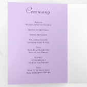 Lavender Purple Rose Wedding Programs Dreifach-gefaltete Programmkarte (Innen Erste Seite)