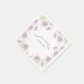 Lavender Purple Rose Wedding Serviette (Ecke)
