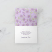 Lavender Purple Rose Wedding Thank You Cards Einladung (Innenseite)