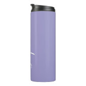 Lavender Purple Script Custom Thermal Tumbler Thermosbecher (Nach rechts gedreht)