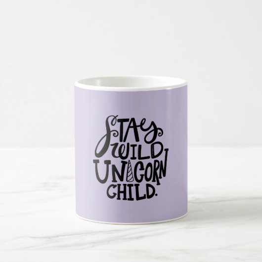 Lavender Purple Wild Unicorn Kaffeetasse (Mittel)