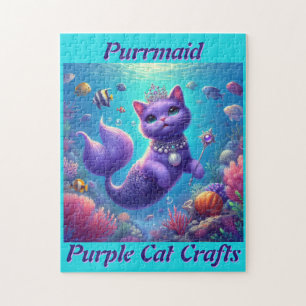 Lavender Purrmaid Puzzle