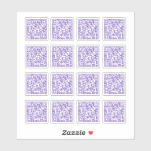 Lavender QR Code Laser Cut Vinyl Aufkleber