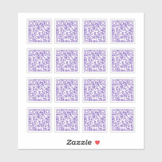 Lavender QR Code Laser Cut Vinyl Aufkleber (Blatt)