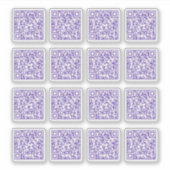 Lavender QR Code Laser Cut Vinyl Aufkleber (Vorderseite)