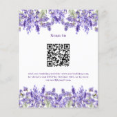 Lavender QR UAWG Details Budget Hochzeitseinladung (Rückseite)