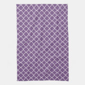 Lavender Quarterfolie Monogram Küchentuch Handtuch (Vertikal)
