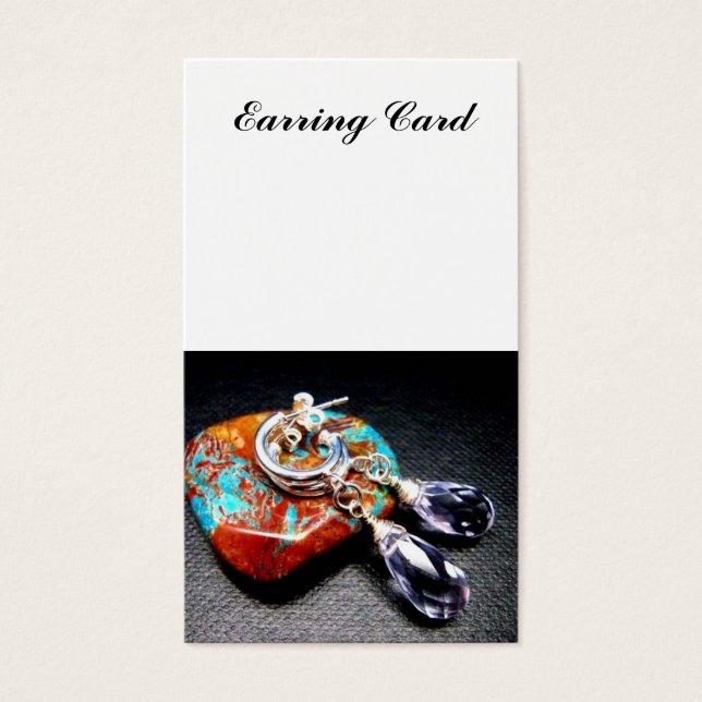 Lavender Quarz Stone Earring Card (Vorderseite)