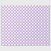 Lavender Quatrefoil Muster Geschenkpapier (Flach)