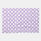 Lavender Quatrefoil Muster Handtuch (Horizontal)