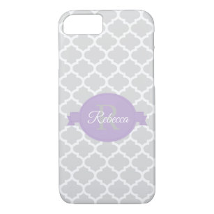 Lavender Quatrefoil Personalisiert Case-Mate iPhone Hülle