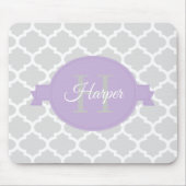 Lavender Quatrefoil Personalisiert Mouse Pad Mousepad (Vorne)