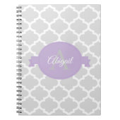 Lavender Quatrefolie Personalisiert Notebook Notizblock (Vorderseite)