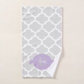 Lavender Quatrefolien Personalisiert Badehandtuch  Badhandtuch Set (Handtuch)