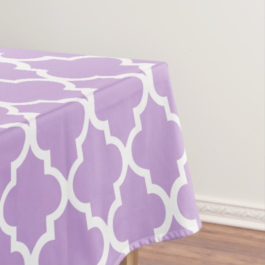 Lavender Quatrefolienfliesen Muster Tischdecke (Beispiel)
