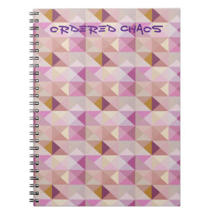 Lavender Quilt Geo Abstrakt Orded Chaos Journal Notizblock