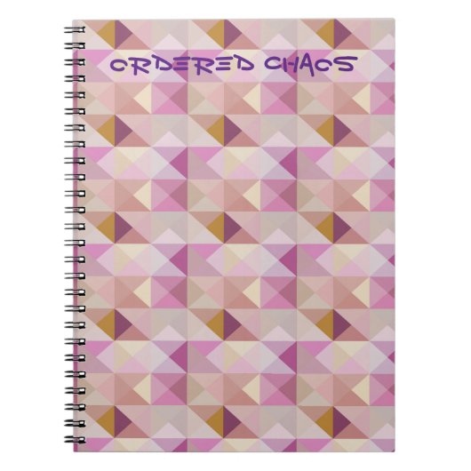 Lavender Quilt Geo Abstrakt Orded Chaos Journal Notizblock (Vorderseite)