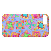 Lavender Quilt Patchwork Blocks Art Case-Mate iPhone Hülle (Rückseite (Horizontal))