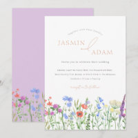Lavender Red Poppies Bluebells Wildblumen Hochzeit