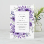 Lavender Refined Spring Wedding Einladung (Stehend Vorderseite)
