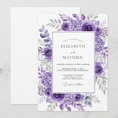 Lavender Refined Spring Wedding Einladung (Vorne/Hinten)