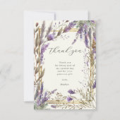 Lavender Regal Floral Brautparty Danke Karte (Vorderseite)