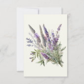 Lavender Regal Floral Brautparty Danke Karte (Rückseite)