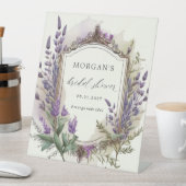Lavender Regal Floral Brautparty Sockelschild (In Situ)