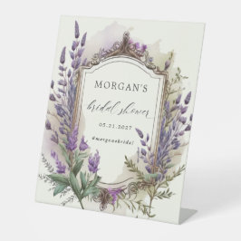 Lavender Regal Floral Brautparty Sockelschild