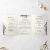 Lavender Regal Folded Wedding Programm (Innenseite)