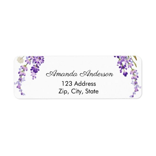 Lavender return address label (Vorne)