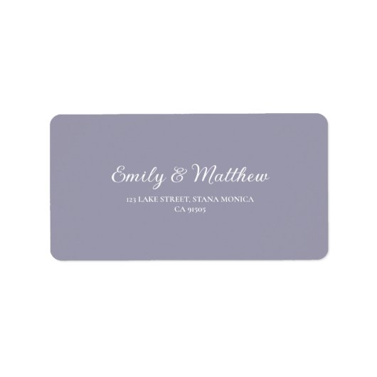 Lavender Return Address Labels Adressaufkleber (Vorne)