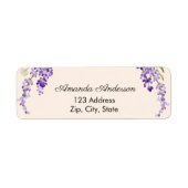 Lavender return cream address label (Vorne)