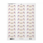 Lavender return cream address label (Vorne)