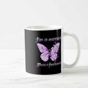 Lavender Ribbon Butterfly Ich bin ein Krieger Stre Kaffeetasse