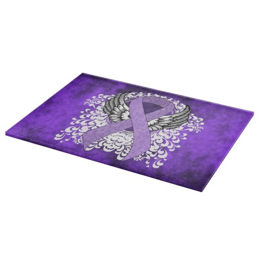 Lavender Ribbon mit Flügeln Schneidebrett (Ecke)