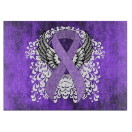 Lavender Ribbon mit Flügeln Schneidebrett