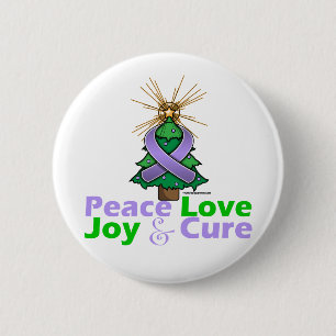 Lavender Ribbon Weihnachtsfrieden Liebe, Freude &  Button