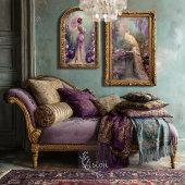 Lavender Romance White Peacock Ethereal Floral Seidenpapier