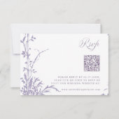 Lavender Romantic Botanical Arch Garden Wedding RSVP Karte (Vorderseite)