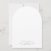  Lavender Romantic Botanical Garden Wedding Arch Einladung (Rückseite)