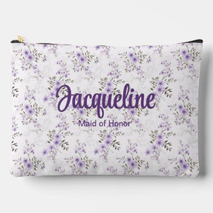 Lavender Romantic Floral Wedding Party Zubehörtasche